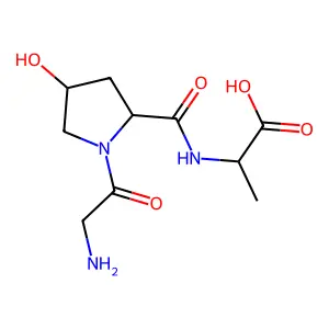 2-[[1-(2-Aminoacetyl)-4-hydroxypyrrolidine-2-carbonyl]amino]propanoic acid structure