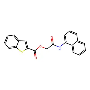 [2-(Naphthalen-1-ylamino)-2-oxoethyl] 1-benzothiophene-2-carboxylate structure