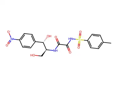 Ethanediamide, N-(2-hydroxy-1-(hydroxymethyl)-2-(4-nitrophenyl)ethyl)-N'-((4-methylphenyl)sulfonyl)-, (S-(R*,R*))- structure