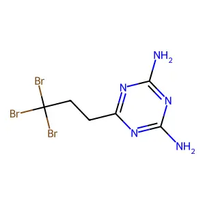 6-(3,3,3-Tribromopropyl)-1,3,5-triazine-2,4-diamine structure