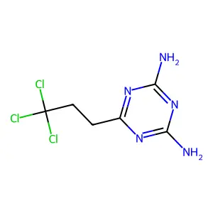 6-(3,3,3-Trichloropropyl)-1,3,5-triazine-2,4-diamine structure