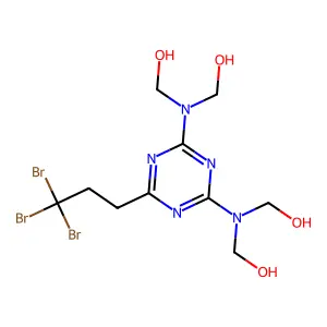 Methanol, (6-(3,3,3-tribromopropyl)-s-triazine-2,4-diyldinitrilo)tetra- structure