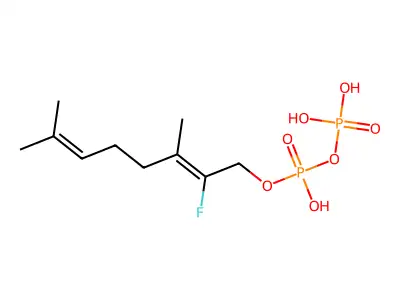 2-Fluorogeranyl pyrophosphate structure