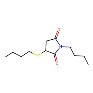 1-Butyl-3-(butylsulfanyl)pyrrolidine-2,5-dione structure