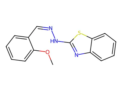 N-[(2-methoxyphenyl)methylideneamino]-1,3-benzothiazol-2-amine structure