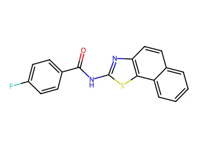 N-benzo[g][1,3]benzothiazol-2-yl-4-fluorobenzamide structure