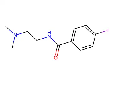 N-(2-dimethylaminoethyl)-4-iodo-benzamide structure