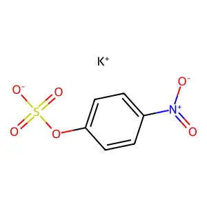 Sulfuric acid, mono(4-nitrophenyl) ester, potassium salt (1:1) structure