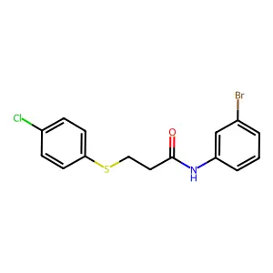 N-(3-bromophenyl)-3-[(4-chlorophenyl)sulfanyl]propanamide structure
