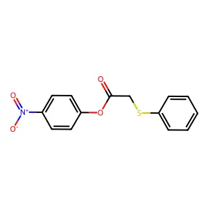 Phenylthioacetic acid, 4-nitrophenyl ester structure