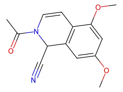 1-Isoquinolinecarbonitrile, 2-acetyl-1,2-dihydro-5,7-dimethoxy- structure