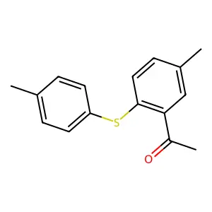 1-{5-Methyl-2-[(4-methylphenyl)sulfanyl]phenyl}ethan-1-one structure