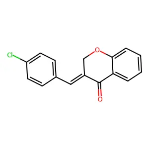 3-[(E)-(4-chlorophenyl)methylidene]-2,3-dihydro-4H-chromen-4-one structure