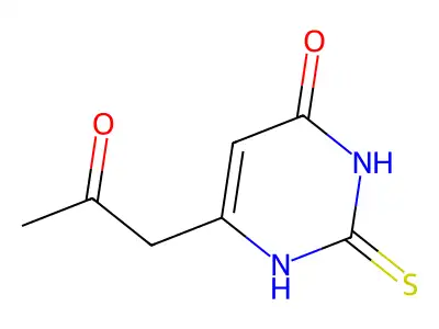 6-(2-oxopropyl)-2-sulfanylidene-1H-pyrimidin-4-one structure