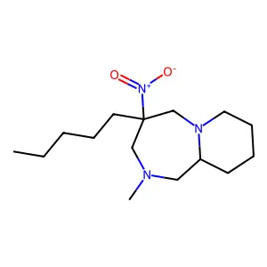 Pyrido[1,2-a][1,4]diazepine, decahydro-2-methyl-4-nitro-4-pentyl- structure