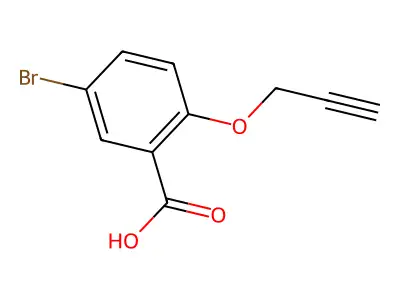 5-Bromo-2-(prop-2-yn-1-yloxy)benzoic acid structure