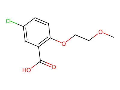 5-chloro-2-(2-methoxyethoxy)benzoic Acid structure