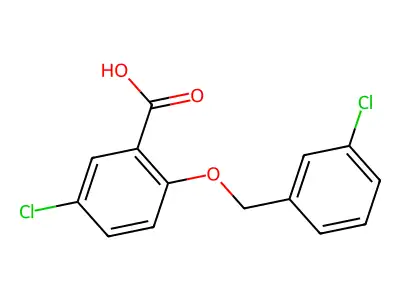 5-Chloro-2-[(3-chlorobenzyl)oxy]benzoic acid structure