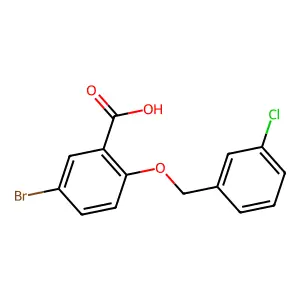 5-Bromo-2-[(3-chlorobenzyl)oxy]benzoic acid structure