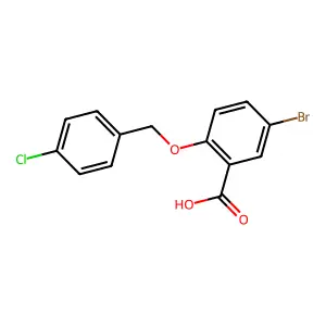 5-Bromo-2-[(4-chlorobenzyl)oxy]benzoic acid structure