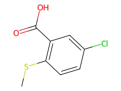 5-Chloro-2-(methylsulfanyl)benzoic acid structure