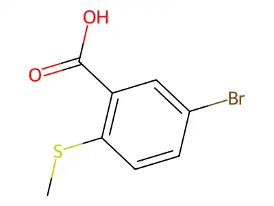 5-Bromo-2-(methylsulfanyl)benzoic acid structure