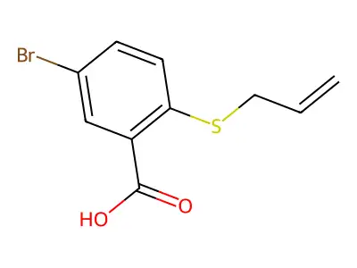 Benzoic acid, 5-bromo-2-(2-propenylthio)- structure