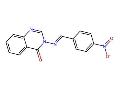 4(3H)-Quinazolinone, 3-[[(4-nitrophenyl)methylene]amino]- structure
