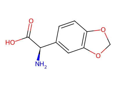 2-Amino-2-(benzo[d][1,3]dioxol-5-yl)acetic acid structure