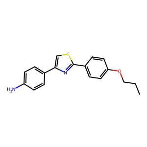 4-[2-(4-Propoxyphenyl)-1,3-thiazol-4-yl]aniline structure