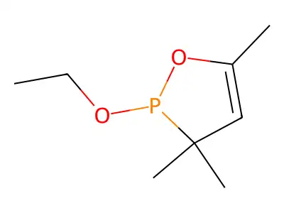 1,2-Oxaphosphole, 2-ethoxy-2,3-dihydro-3,3,5-trimethyl- structure