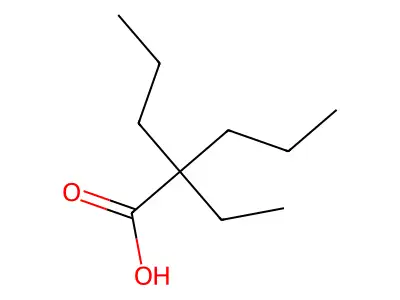 Pentanoic acid, 2-ethyl-2-propyl- structure