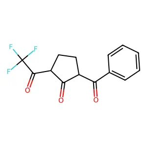 2-Benzoyl-5-(trifluoroacetyl)cyclopentanone structure