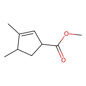 2-Cyclopentene-1-carboxylic acid, 3,4-dimethyl-, methyl ester structure