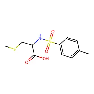 (2R)-2-[(4-methylphenyl)sulfonylamino]-3-methylsulfanylpropanoic acid structure