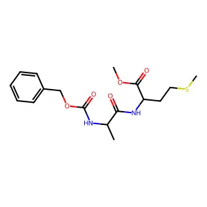 methyl N-[(benzyloxy)carbonyl]alanylmethioninate structure