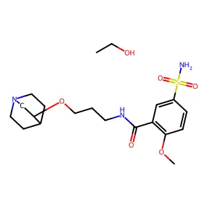 Benzamide, 2-methoxy-N-(3-(3-quinuclidinyloxy)propyl)-5-sulfamoyl-, ethanol structure