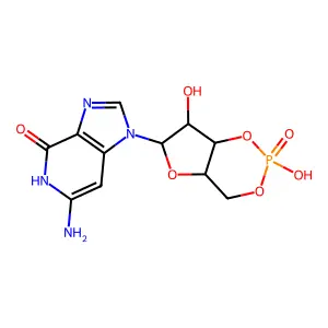 3-Deazaguanosine 3',5'-cyclic phosphate structure