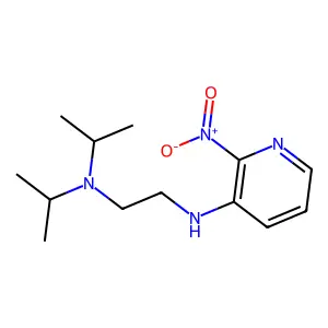 N-(2-nitropyridin-3-yl)-N',N'-di(propan-2-yl)ethane-1,2-diamine structure