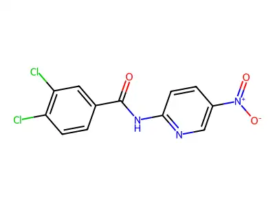 3,4-dichloro-N-(5-nitropyridin-2-yl)benzamide structure