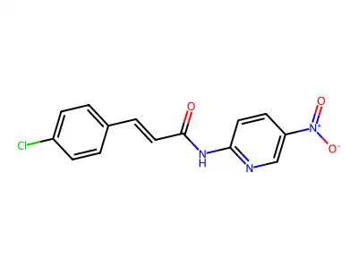 2-Propenamide, 3-(4-chlorophenyl)-N-(5-nitro-2-pyridinyl)- structure