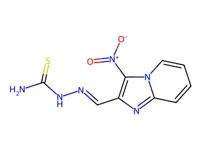 [(3-Nitroimidazo[1,2-a]pyridin-2-yl)methylideneamino]thiourea structure