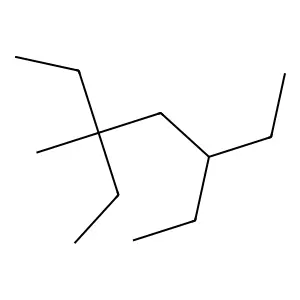 3-Methyl, 3,5-diethyl, heptane structure
