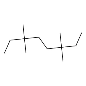 3,3,6,6-Tetramethyloctane structure