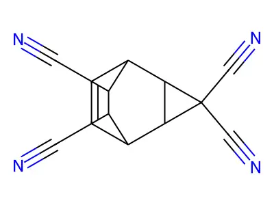 Tricyclo[3.2.2.0(2,4)]non-8-ene-3,3,6,7-tetracarbonitrile structure