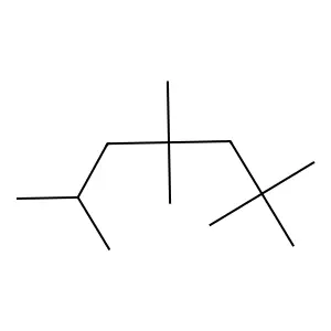2,2,4,4,6-Pentamethylheptane structure