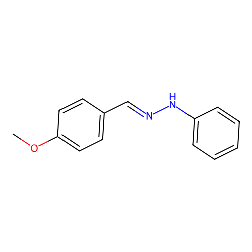 4-Methoxybenzaldehyde phenylhydrazone structure
