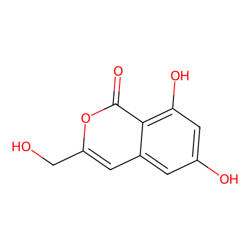 6,8-Dihydroxy-3-(hydroxymethyl)-1H-2-benzopyran-1-one structure