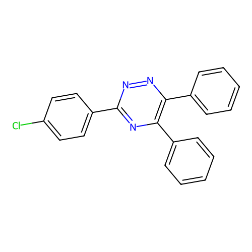 3-(4-Chlorophenyl)-5,6-diphenyl-1,2,4-triazine structure
