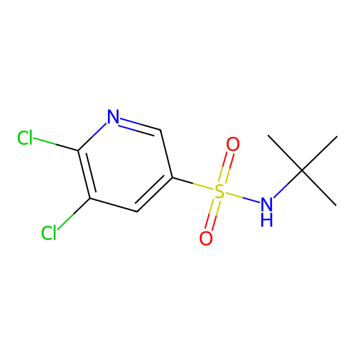 N-(tert-butyl)-5,6-dichloro-3-pyridinesulfonamide structure